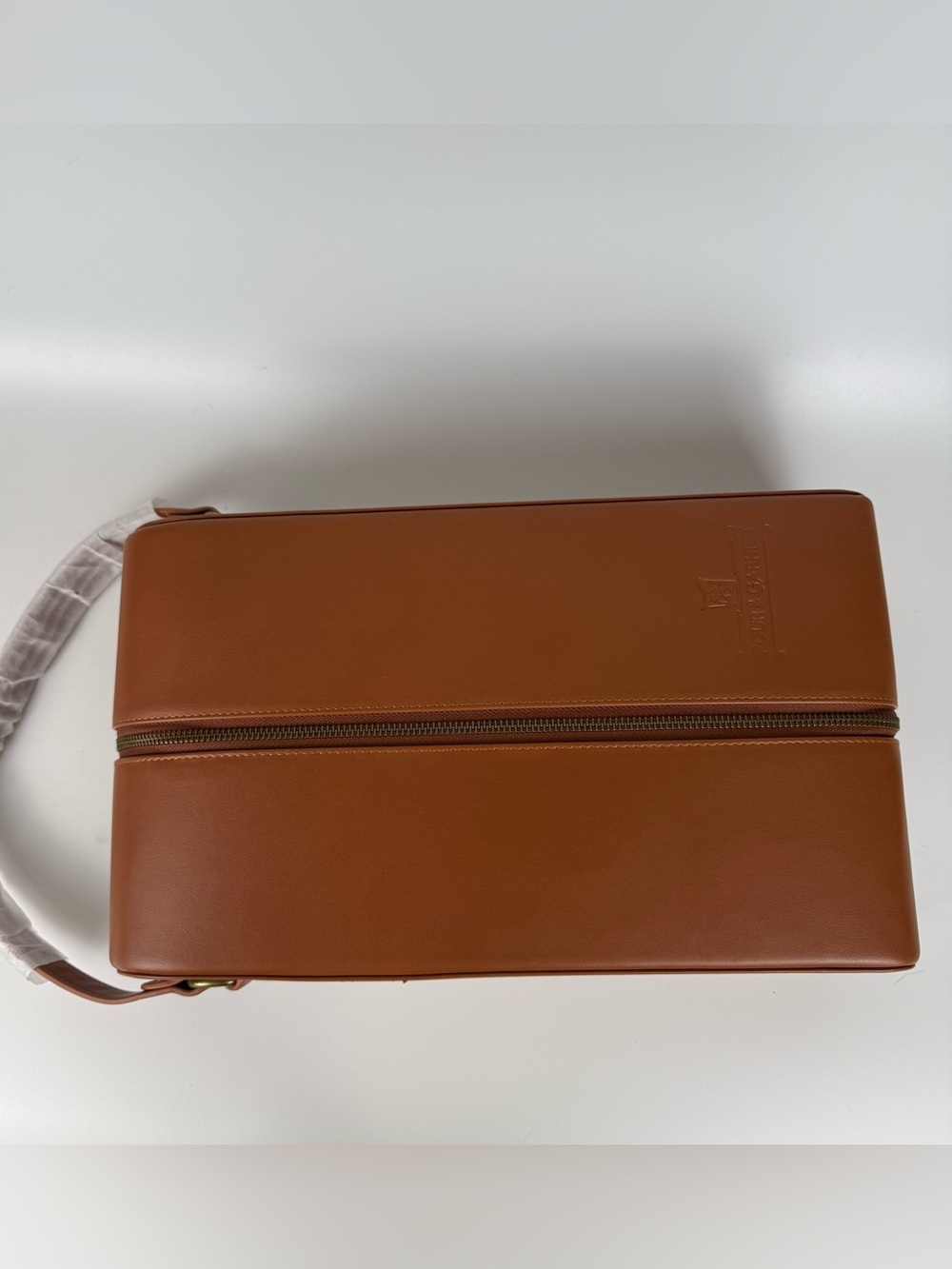 POUR & GARNISH Double Wine Bottle Travel Bag Vegan Leather Carrier ONLY